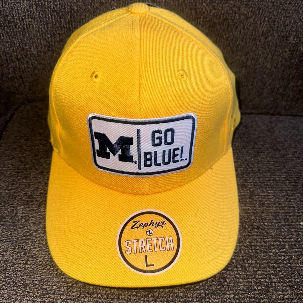Zephyr Yellow Baseball Cap with Black Brand Tag